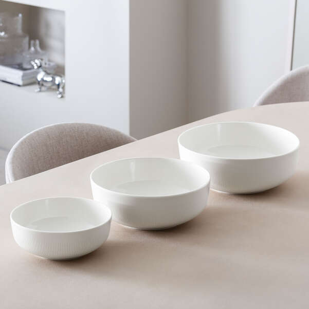 Afina Insalatiera/ Scodella da portata  bianca, 2 l, Premium Porcelain