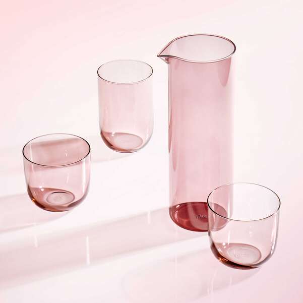 Like Glass Caraffa da acqua/ succo  lilla, 1000 ml, vetro borosilicato