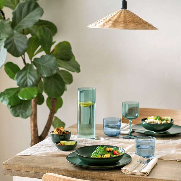 Like Glass Caraffa da acqua/ succo  verde, 1000 ml, vetro borosilicato