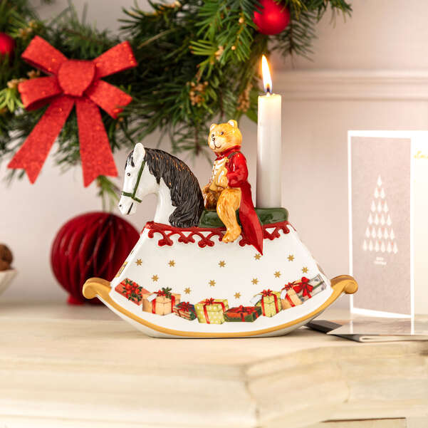 Christmas Toy's Statuetta Natale  multicolore, 21,5 x 8,7 x 16,9 cm, porcellana