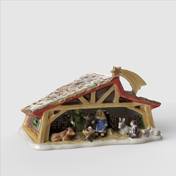 Christmas Toy's Statuetta Natale  multicolore, 27 x 16 x 16 cm, porcellana