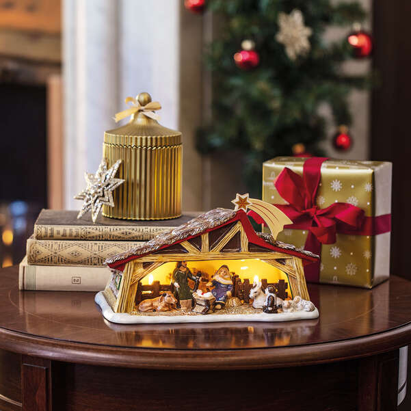 Christmas Toy's Statuetta Natale  multicolore, 27 x 16 x 16 cm, porcellana