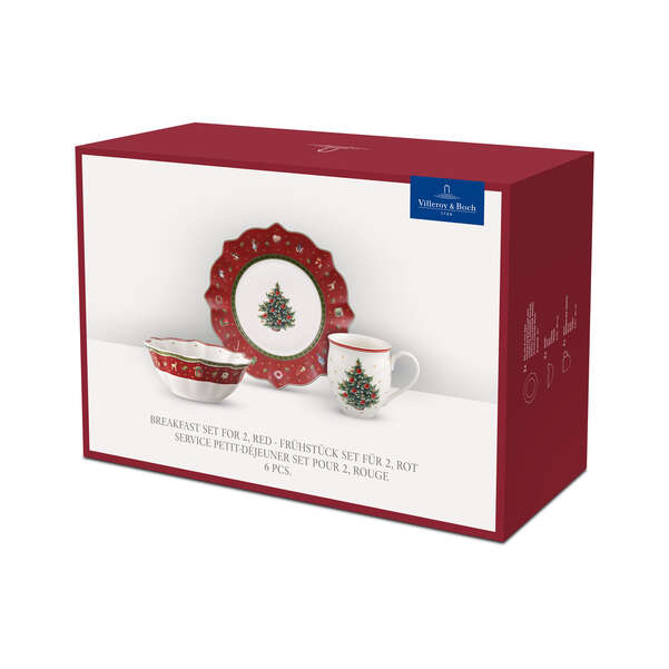 Toy's Delight Set da colazione  rosso, Premium Porcelain