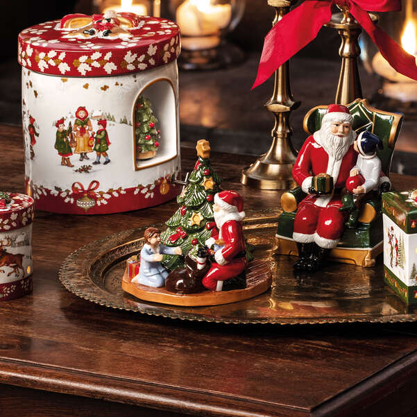 Christmas Toy's Lanterna portacandela  multicolore, 14,5 x 14 x 13,5 cm, porcel