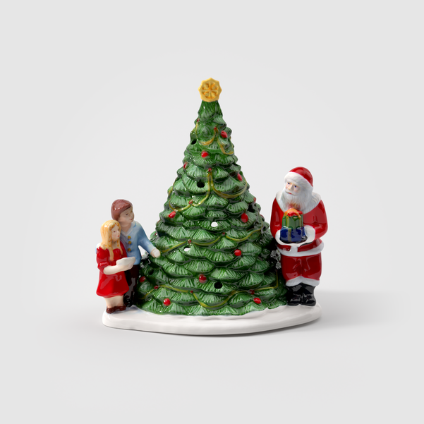Christmas Toy's Lanterna portacandela  verde, 20 x 17 x 23 cm, porcellana