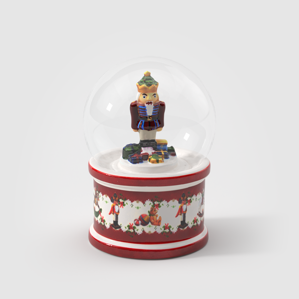 Christmas Toy's palla neve grande schiaccianoci multicolore 12,5 x 12,5 x 17 cm