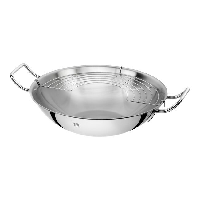 Plus Wok - 32 cm, 18/10 acciaio inossidabile