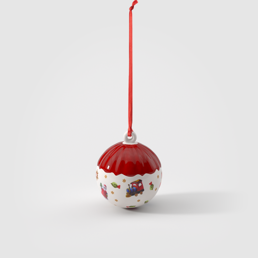Toy's Delight Addobbi natalizi  rosso, 6,3 x 7,8 cm, Premium Porcelain