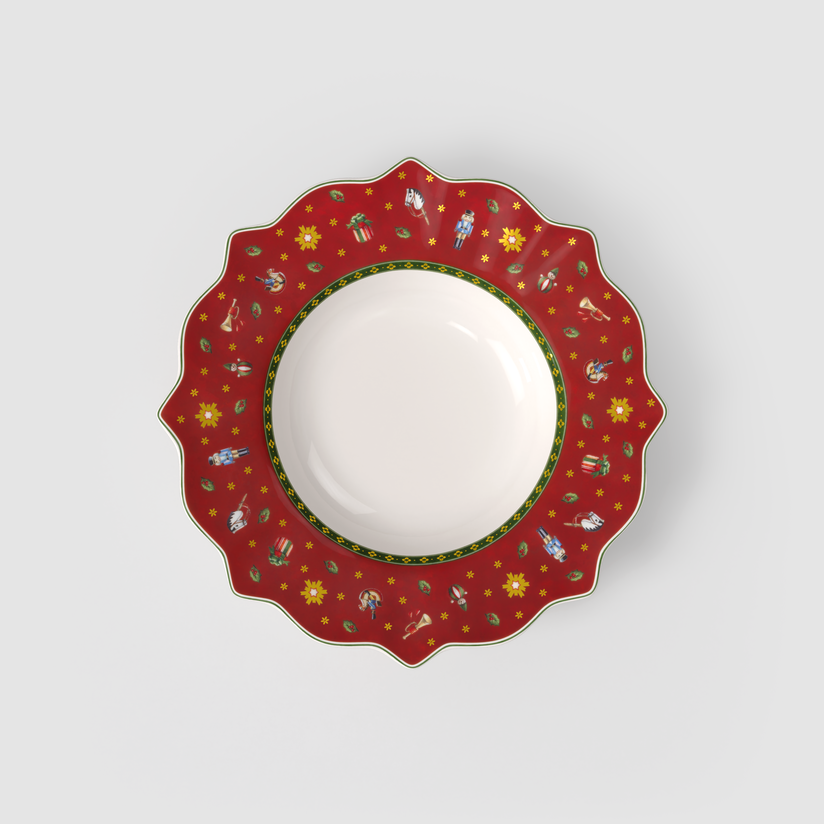 Toy's Delight Piatto fondo  rosso, Ø26,4 cm, Premium Porcelain