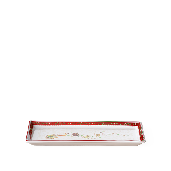 Winter Bakery Delight Vassoio per dolci e torte  rosso, 39,7 x 17,3 cm, Premium
