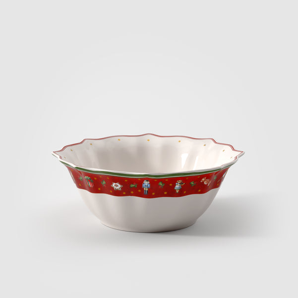 Toy's Delight Insalatiera/ Scodella da portata  rossa, 1,4 l, Premium Porcelain