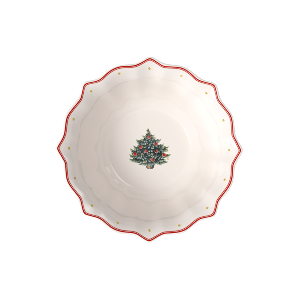 Toy's Delight Insalatiera/ Scodella da portata  rossa, 1,4 l, Premium Porcelain