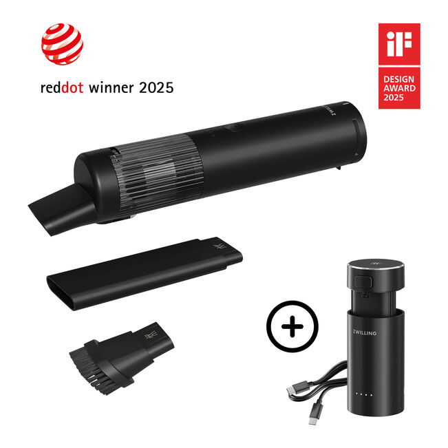 ZWILLING XTEND Aspirabriciole senza filo, Starter set con batteria