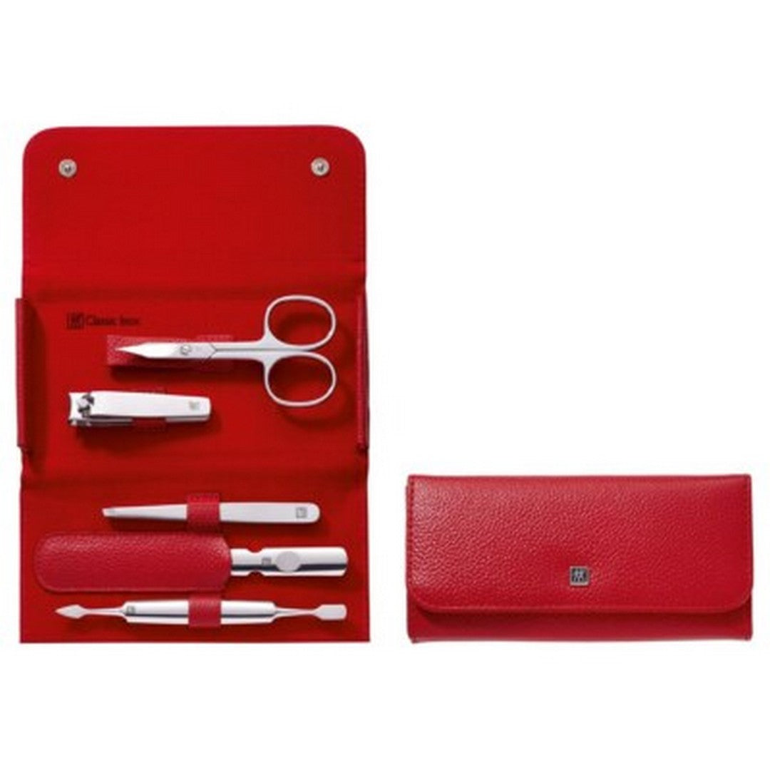 Zwilling CLASSIC INOX Set per Manicure da Viaggio Custodia ROSSA