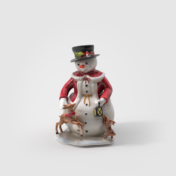 Christmas Toy's Statuetta Natale  multicolore, 24 x 23 x 36 cm, porcellana
