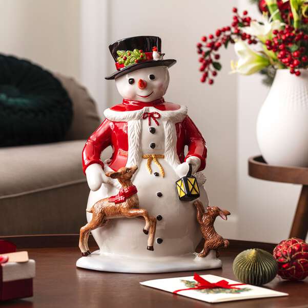 Christmas Toy's Statuetta Natale  multicolore, 24 x 23 x 36 cm, porcellana