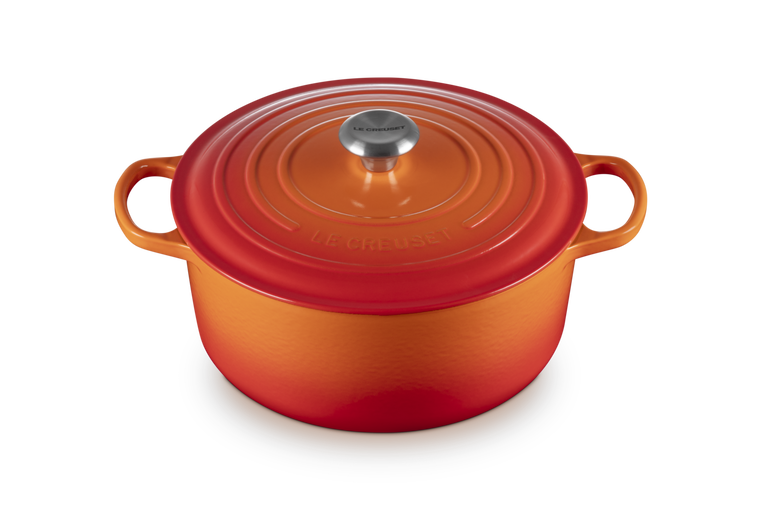 Cocotte rotonda Evolution in ghisa vetrificata - Arancio 28 CM / 6.7 L