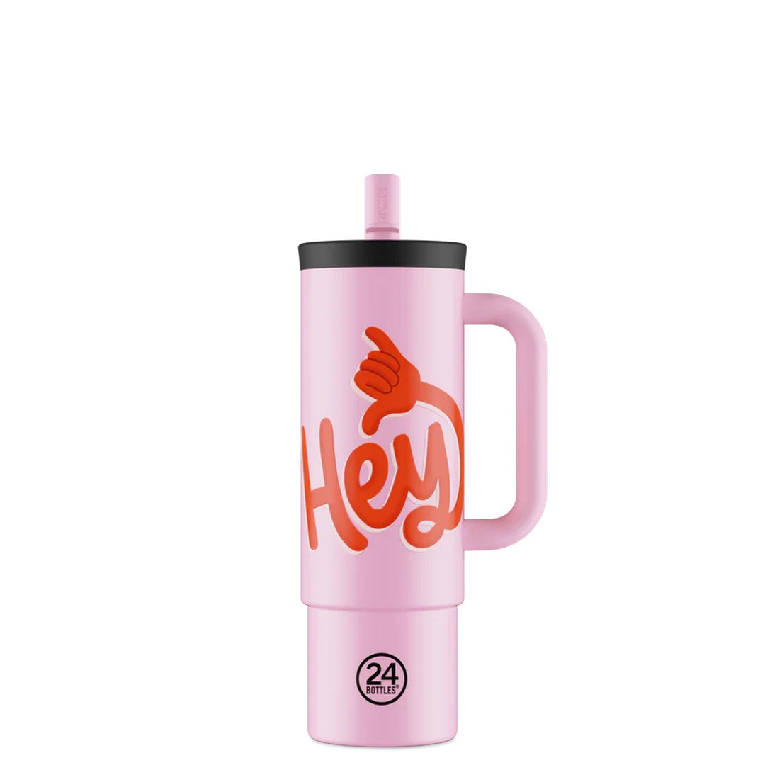 24Bottles Straw Cup 800 Hey! Pink
