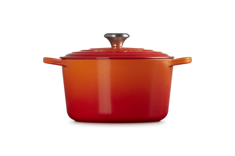 Cocotte profonda rotonda Evolution in ghisa vetrificata - 24 cm, 5L Arancio