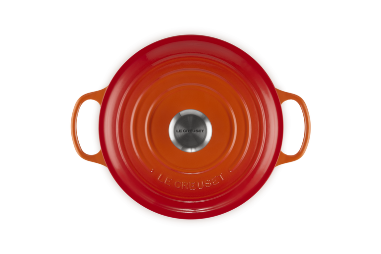 Cocotte profonda rotonda Evolution in ghisa vetrificata - 24 cm, 5L Arancio