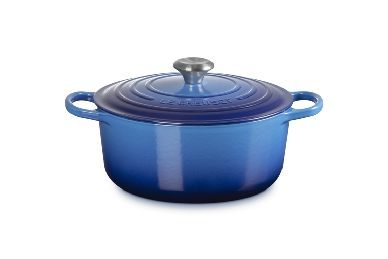 Cocotte rotonda Evolution in ghisa vetrificata - 26 cm, 5.3L Azure